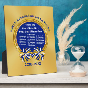 Cheerlead Coach Gift Ideeën gepersonaliseerd Fotoplaat