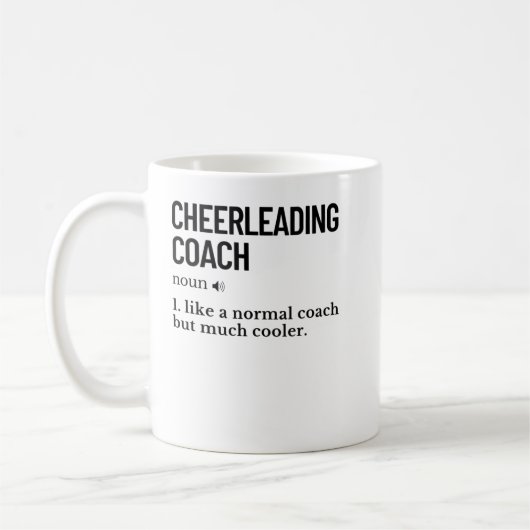 Cheerlead coach grappig gezegde_850 koffiemok (Links)