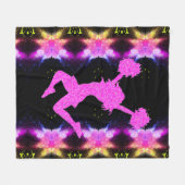 Cheerlead Fleece Blanket in levendige kleuren. Deken (Voorkant (Horizontaal))