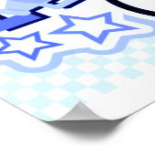 Cheerlead gepersonaliseerd poster. "16 x 12" poster (Hoek)