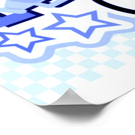 Cheerlead gepersonaliseerd poster. "16 x 12" poster (Hoek)