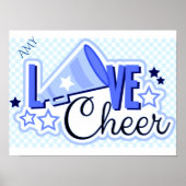 Cheerlead gepersonaliseerd poster. "16 x 12" poster (Voorkant)