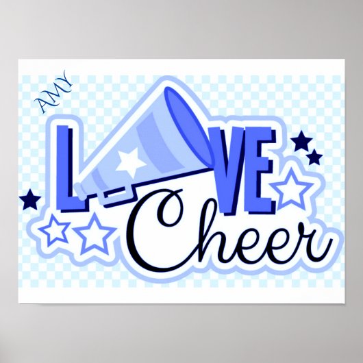 Cheerlead gepersonaliseerd poster. "16 x 12" poster (Voorkant)