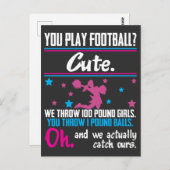 Cheerlead Gift You Play Football dat is Cute Briefkaart (Voorkant / Achterkant)