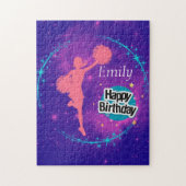 Cheerlead Happy Birthday Galaxy gepersonaliseerd Legpuzzel (Verticaal)