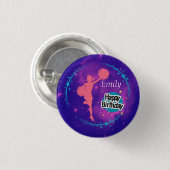 Cheerlead Happy Birthday Galaxy gepersonaliseerd Ronde Button 3,2 Cm (Voorkant /achterkant)