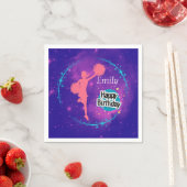 Cheerlead Happy Birthday Galaxy gepersonaliseerd Servet (Insitu)