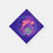 Cheerlead Happy Birthday Galaxy gepersonaliseerd Servet (Hoek)