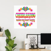 Cheerlead Heart Happy Poster (Thuiskantoor)