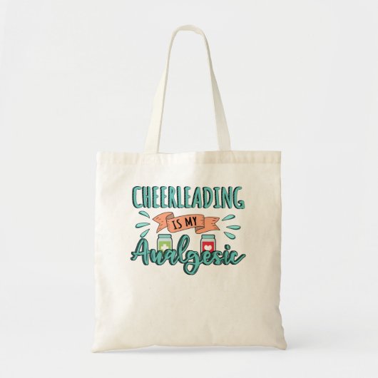 Cheerlead is mijn analgesic Design Quote Tote Bag (Voorkant)