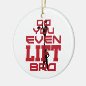 Cheerlead Mannen grappig, zelfs liftbro Keramisch Ornament (Links)