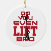 Cheerlead Mannen grappig, zelfs liftbro Keramisch Ornament (Achterkant)