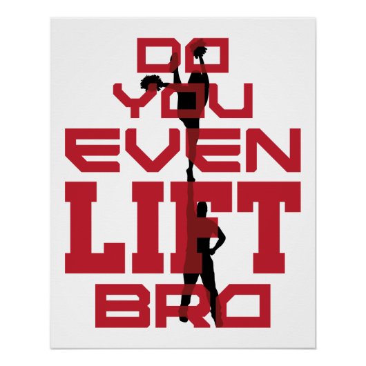 Cheerlead Mannen grappig, zelfs liftbro Perfect Poster (Voorkant)