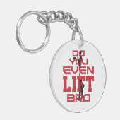 Cheerlead Mannen grappig, zelfs liftbro Sleutelhanger (Voorkant Links)