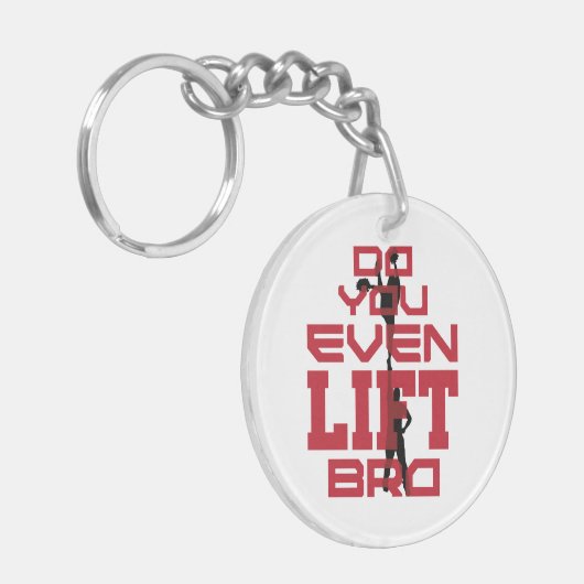 Cheerlead Mannen grappig, zelfs liftbro Sleutelhanger (Voorkant Links)