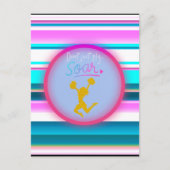 Cheerlead "Niet alleen vliegen, soeren" stripes Briefkaart (Voorkant)