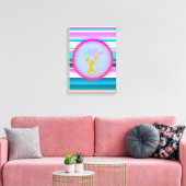 Cheerlead "Niet alleen vliegen, soeren" stripes Canvas Afdruk (Insitu (Woonkamer))