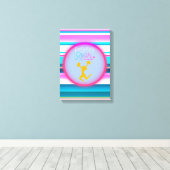 Cheerlead "Niet alleen vliegen, soeren" stripes Canvas Afdruk (Insitu (Houten vloer))