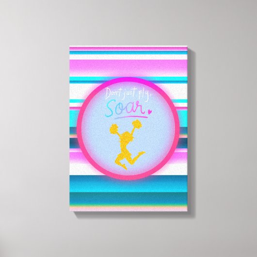 Cheerlead "Niet alleen vliegen, soeren" stripes Canvas Afdruk (Voorkant)