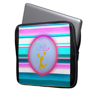 Cheerlead "Niet alleen vliegen, soeren" stripes Laptop Sleeve