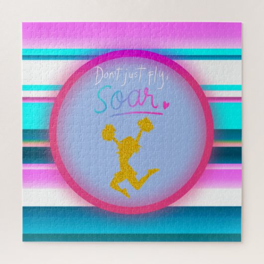 Cheerlead "Niet alleen vliegen, soeren" stripes Legpuzzel (Verticaal)