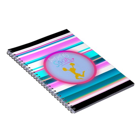 Cheerlead "Niet alleen vliegen, soeren" stripes Notitieboek (Rechterzijde)