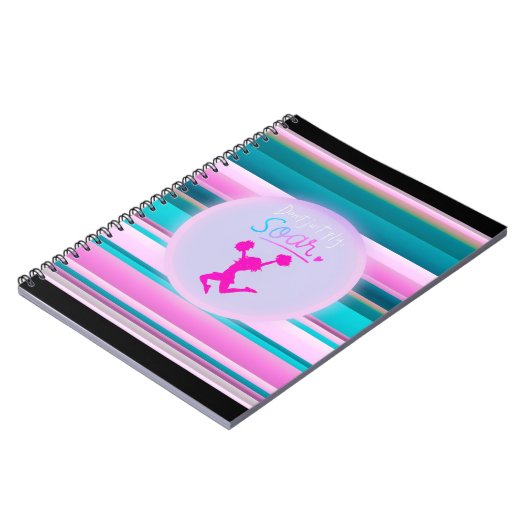 Cheerlead "Niet alleen vliegen, soeren" stripes Notitieboek (Linkerzijde)