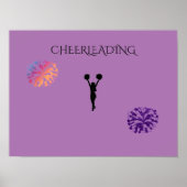Cheerlead paars poster. poster (Voorkant)