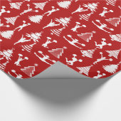 Cheerlead-, pom- en kerstbomen cadeaupapier (Hoek)