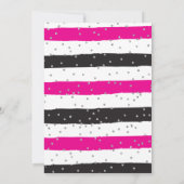 Cheerlead roze Silver Black Cheer Birthday Kaart (Achterkant)