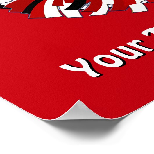 Cheerlead Senior Night Poster Ideeën, rood, wit (Hoek)