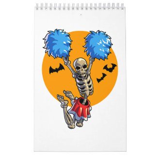 Cheerlead Skeleton Halloween Cheer Mam Girls Wo Kalender