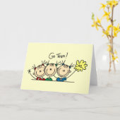 Cheerlead Squad T-shirts en cadeautjes Kaart (Gele Bloem)