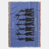 Cheerlead "Stunts Gotta Hit" Blue / Silver Deken (Voorkant Verticaal)