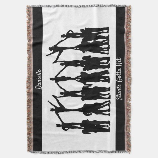 Cheerlead "Stunts Gotta Hit" gepersonaliseerd Deken (Voorkant Verticaal)