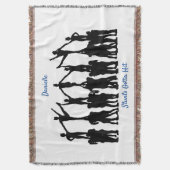 Cheerlead "Stunts Gotta Hit" gepersonaliseerd wit Deken (Voorkant Verticaal)
