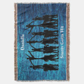 Cheerlead "Stunts Gotta Hit" Metallic Blue Deken (Voorkant Verticaal)