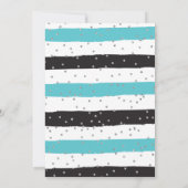 Cheerlead turquoise Silver Black Cheer Birthday Kaart (Achterkant)