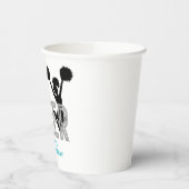 Cheerlead turquoise Silver Black Cheer Birthday Papieren Bekers (Links)