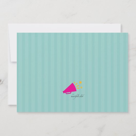 Cheerleader #1 uitnodiging (Achterkant)