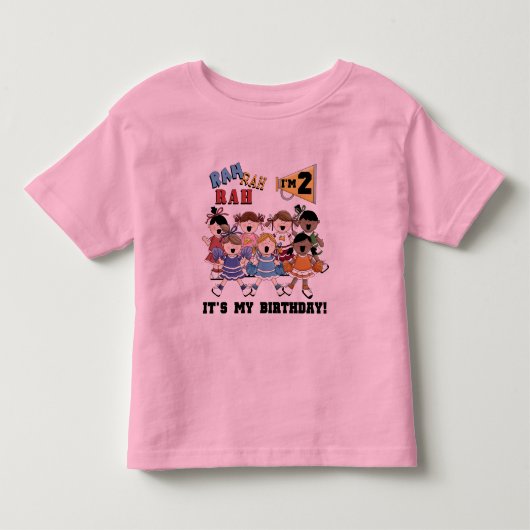 Cheerleader 2e Verjaardag Tshirts en geschenken (Voorkant)