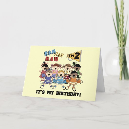 Cheerleader 2e Verjaardag Tshirts en geschenken Kaart (Voorkant)