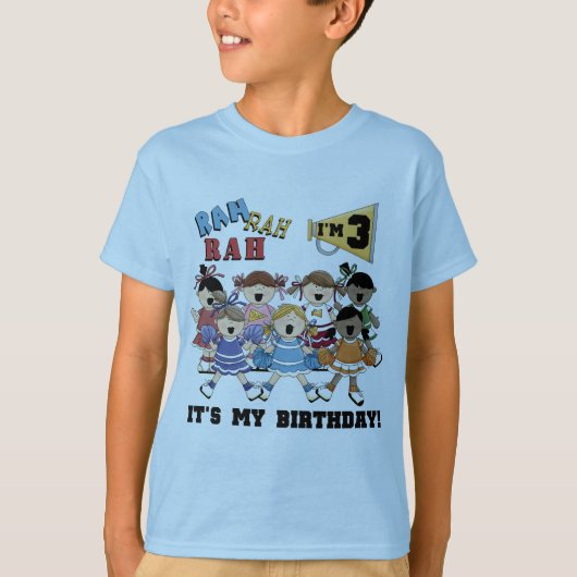Cheerleader 3e verjaardag T-shirts en geschenken (Voorkant)