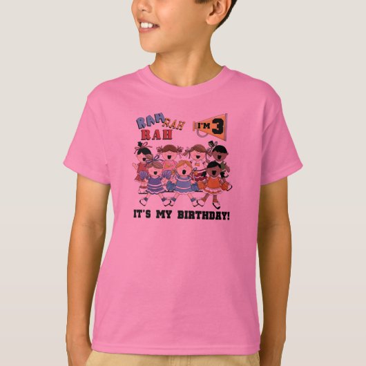 Cheerleader 3e verjaardag T-shirts en geschenken (Voorkant)