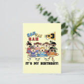 Cheerleader 3e verjaardag T-shirts en geschenken Briefkaart (Staand voorkant)