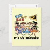 Cheerleader 3e verjaardag T-shirts en geschenken Briefkaart (Voorkant / Achterkant)