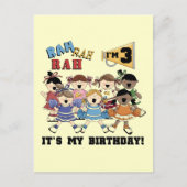 Cheerleader 3e verjaardag T-shirts en geschenken Briefkaart (Voorkant)