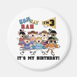 Cheerleader 3e verjaardag T-shirts en geschenken Magneet