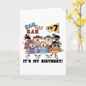 Cheerleader 7e Verjaardag Tshirts en geschenken Kaart (Gele Bloem)