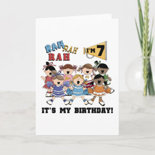 Cheerleader 7e Verjaardag Tshirts en geschenken Kaart